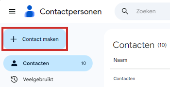 Contactpersoon toevoegen 